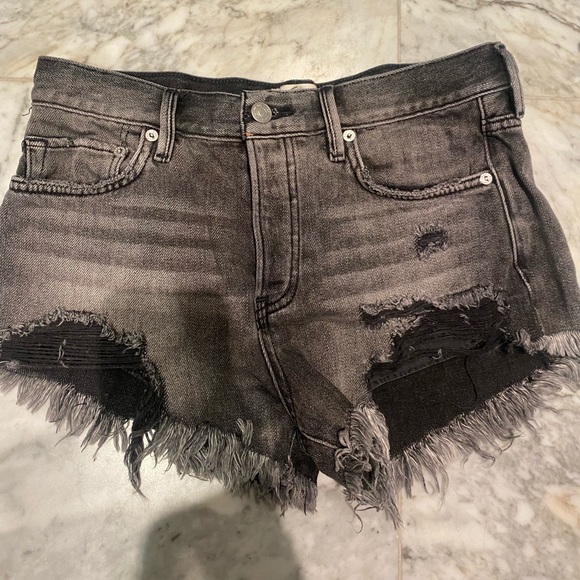Free People Pants - Free people black denim shorts. Size 26